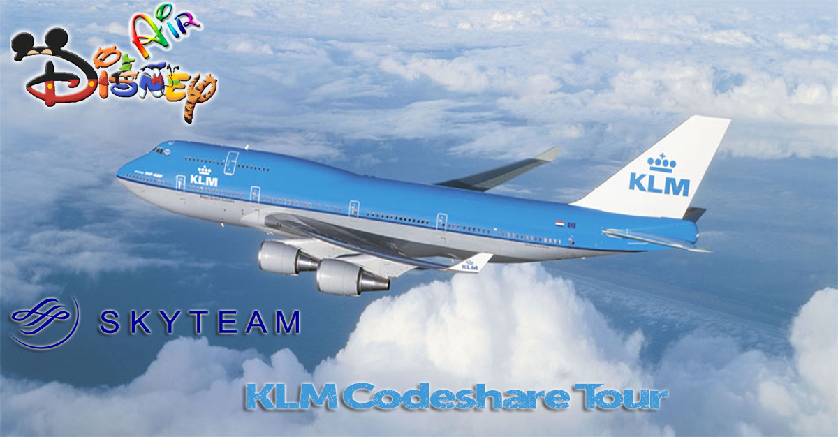 Disney Air's KLM Royal Dutch Airlines Codeshare Tour